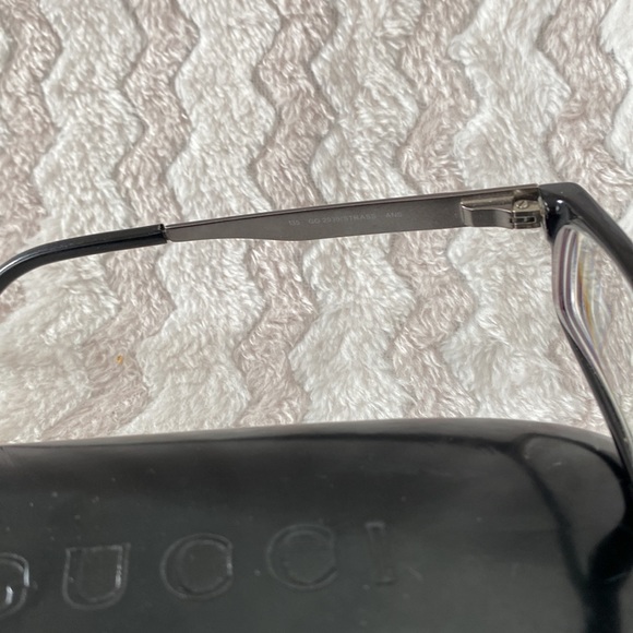 Vintage Metal/Plastic Rhinestone Gucci Frames with Prescription Lenses and Case - Picture 5 of 6
